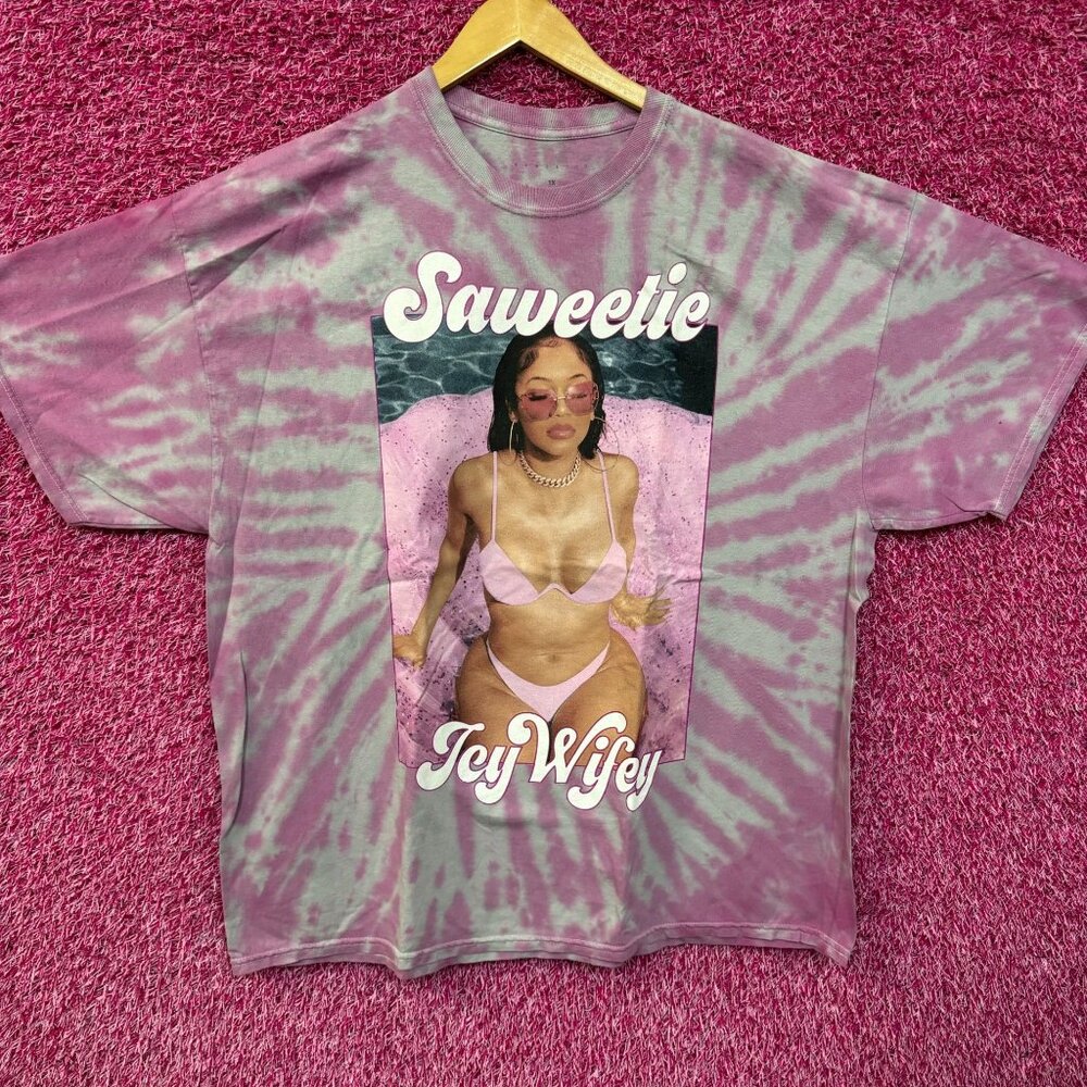 Saweetie Icy Wifey High Maintenance Oversized Rap Tie Dye 1X